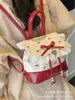 Mochila de Viaje con Lazo para Mujer 2025 Nueva Moda Casual Versátil Bolso Escolar Estudiante Universitario Viajero Mochila de Mano