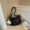 Bolsa feminina de grande capacidade, novo modelo tendência de verão 2026, de alta qualidade, vintage, versátil, para trabalho, de ombro e transversal, estilo bolinho