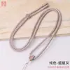 Cordão tingido com Flor de Pessegueiro Tecido à Mão Jade Dourado Pei Jade Hetian Pingente de Jade Cordão Corda de Colar Pequena Fresca