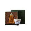 Taza de Té de Cerámica Blanca de Porcelana Fina con Diseño de Loto, Lujosa y de Alta Calidad, un Regalo para Mamá en el Día de la Madre o Cumpleaños