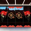 Adesivos de Vidro para Festival do Meio Outono e Dia Nacional para Shoppings, Entradas Principais de Empresas, Decorações de Vitrines, Adesivos de Vidro Eletrostáticos