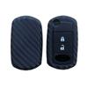 Funda de silicona para llave de coche Land Rover, plegable, con dos botones y diseño de fibra de carbono, para Range Rover Discoverer.