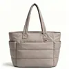 Bolsa de Viaje Nueva Acolchada Transfronteriza, Bolso de Mano Ligero Casual de Gran Capacidad Esponjoso para Mujer, Bolso de Hombro