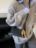 Bolsa Pequena Retrô de Nicho 2025 Outono Nova Moda Bolsa Transversal Simples para Trabalho Pequena Bolsa Tote de Mão Bolsa Bolinho