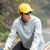 Camiseta Manga Longa Cor Sólida Secagem Rápida Masculina Woodpecker Retrô Primavera e Outono 2025 Solta Esportiva Camada Base Anti-sol Top