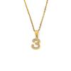 Collar digital de acero de titanio transfronterizo, oro de 18k, lujo ligero, incrustado con circonio, estilo ins japonés y coreano, nicho, estilo frío, colgante versátil para mujer