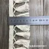Fleco de borla de escoba de algodón blanco de 7 cm encaje hilo de algodón puro encaje accesorios textiles para el hogar ropa