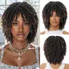 Nuevo producto transfronterizo: Peluca afro de mujer con rastas negras y cabello corto y rizado hecha de fibra sintética de alta temperatura, disponible en stock del fabricante Xuchang