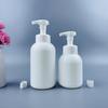 Garrafa de plástico branco HDPE 300ml frasco de gel de banho frasco com pump para loção 500ml frasco de shampoo
