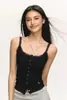 10183 # Estilo Novo de Verão Renda Pura Renda Botão Design Camisola Slim Fit Peça Única Feminina com Bojo