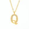 Verão moda titânio aço diamante carta colar feminino all-match cross-border 26 Inglês carta pingente clavícula cadeia atacado