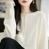 Cardigan de Punto de Color Brillante de Nuevo Estilo para Principios de Otoño, Manga Raglán, Holgado, Suave, Textura Pegajosa, Delgado, Casual, Versátil, Manga Larga, Ropa de Abrigo
