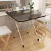 Mesa quadrada dobrável, simples e portátil, mesa para barraca de rua, mesa de jantar, mesa de jantar simples, mesa retangular pequena para uso doméstico