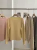 KEKEZOON Cardigan de Punto Trenzado Cuello Redondo Botón de Corazón Otoño Invierno Estilo Coreano Color Sólido Manga Larga Abrigo Suéter 8917