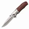 Cuchillo Plegable de Acero Inoxidable de Alta Dureza de Fábrica Portátil para Defensa Personal Táctico al Aire Libre Mango de Madera Afilado Cuchillo para Frutas Da51