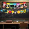Decoración Fiesta de Apertura para Estudiantes Nuevos de Amazon 2024 Lápiz Regla Bandera Decoración de Escena Se Puede Fijar