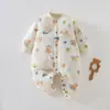 Mono acolchado de otoño e invierno para bebés, 120g, mameluco cálido, prenda exterior suave para recién nacidos, ajustado