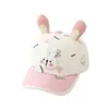 Gorra de Bebé Niño Estilo Primavera, Gorra de Béisbol Infantil Personalizada con Dibujo de Conejo Animal de Ala Corta, Gorra de Sol para Verano