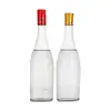 Botella de vino de vidrio Erguotou de 500 ml al por mayor, botella de vino vacía de vidrio blanco alto, botella de vino blanco de vidrio transparente