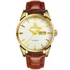 Reloj Rui Zhi Yuan de Fábrica con Esfera Digital Grande y Correa de Cuero Impermeable para Hombres de Mediana Edad y Mayores