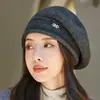 Gorro de Lana de Punto Versátil de Moda Otoño e Invierno para Mujeres de Mediana Edad y Mayores, Gorro Holgado Cómodo y Cálido Venta al por Mayor