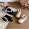 Botines de Cuero Pequeños Franceses para Niña con Borrego para Otoño/Invierno Botines Cortos de Princesa para Bebé con Adorno de Encaje Suela Suave Estilo Británico Botas Martin
