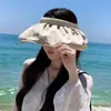 Viseira de Proteção Solar, Chapéu de Concha, Chapéu de Praia de Pescador, Cobertura Facial Anti-UV, Chapéu de Sol Esportivo Top Aberto, Faixa de Cabeça Ajustável
