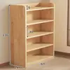 Estante de armazenamento de madeira maciça para sala de estar, estante infantil simples de chão, armazenamento doméstico de várias camadas para quarto, estudante e escritório