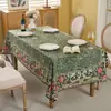 Mantel Rectangular, Disponible en Stock, Patrón Floral Vintage de Cachemir y Rosas en Poliéster con Dobladillo Enrollado para Comedor y Decoración del Hogar, Suministro Directo de Fábrica