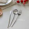 Faca, Garfo, Colher para Comida Ocidental, Colher de Sobremesa, Talheres para Chá da Tarde Estilo Ins, Colher Pequena, Colher de Café da Manhã