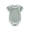 Roupas de Rastejar para Bebê Primavera e Verão, Roupas de Pum de Bebê, Listras Pit, Macacões Canelados para Bebê, Roupas Harem Triângulo, Roupas de Rastejar para Recém-Nascido