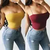 Colete de alça fina com busto envolto, moda transfronteiriça Europa e Estados Unidos, comércio exterior, top camisola sexy sem costas, justo ao corpo