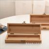 Caja de almacenamiento de madera para limpiar oídos, joyero, caja pequeña de madera maciza, caja vacía para regalo, caja de madera rectangular con tapa abatible