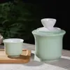 Calentador de vino amarillo, Calentador de vino, Calentador de vino, Olla de cerámica, Juego de vino, Olla de vino antigua, Olla nostálgica, Juego de vino para vino amarillo