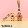 Bolsa de almacenamiento para auriculares de silicona con personaje Stitch para cruzar fronteras, llavero colgante, monedero infantil, llavero, personalización