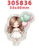 Accesorios Acrílicos de Dibujos Animados con Purpurina Accesorios de Joyería DIY de Resina Parche Pasador de Pelo Pasador de Pelo Gt-Rb-305827