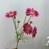 Crisântemo Artificial Pequeno Haste Única Margarida Multicabeça para Festival Qingsming Adereços de Fotografia Buquê Margarida Artificial Toque Real