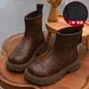 Botines Martin para niña 2026 nuevo estilo otoño e invierno, forrados de felpa, suela gruesa, antideslizantes, con cremallera trasera, versátiles, modernos, botines cortos estilo británico para niños