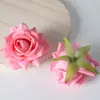 Uau Flor Artificial Personalizada Veludo Canto da Rosa Elsa Cabeça de Flor Rosa Flor Enfeites Decorativos Sala de Estar Casa Flor de Seda Atacado