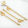 Collar de perlas con cierre de resorte de corazón, cierre de langosta, cierre de cola de pez, forma de o, cadena extendida, chapado en oro de 18 quilates, cuentas, accesorios de venta caliente
