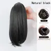 Peluca de coleta alta para mujer con clip pequeño, cabello corto rizado hacia adentro, voluminoso, moderno, cabello liso corto natural, peluca de coleta, trenza