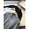 Estilo Atemporal e Simples~Básico, mas Não Comum! Camiseta de Tricô Casual com Gola Polo de Algodão de Manga Curta 2026 Novo