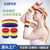 Protetor de Pulso de Toalha Respirável Arco-Íris para Verão Masculino e Feminino Badminton Esportes Fitness Corrida Suor Protetor de Pulso Faixa de Cabeça