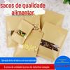Saco de embalagem de carne seca de fundo plano Janela de saco de papel Kraft Saco de papel noz-pecã kernel saco de salgadinhos