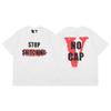 Camiseta deportiva informal de manga corta con estampado en V grande de VLONE, marca de moda transfronteriza europea y americana de 2024, para hombres y mujeres.