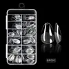 Adesivos para Unhas Estilo Transparente Sem Marcação, Sem Gravação, Unhas Postiças, Manicure Semi-Fosca, 120 Peças, Fornecimento Amazon Transfronteiriço