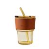 Vaso de Agua de Bambú de Celebridad de Internet Regalo de Apertura Marca Vaso con Popote Pequeño Regalo Souvenir Grabado Portátil de Aspecto Sofisticado