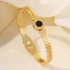 Item de explosão cruzada aço titânio algarismos romanos letra 'ove' pulseira versátil banhada 18k joia que não desbota pulseira de aço titânio