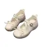 Zapatos de Ballet Mary Jane con Lazo para Mujer 06 Nuevo Otoño Versátiles que Aumentan la Altura Suela Gruesa Zapatillas Casuales