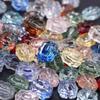Miçangas de vidro 11*12,5mm furo vertical através de pequeno cristal açúcar cristal de gelo Quadrado Marca live pulseira diy miçangas soltas